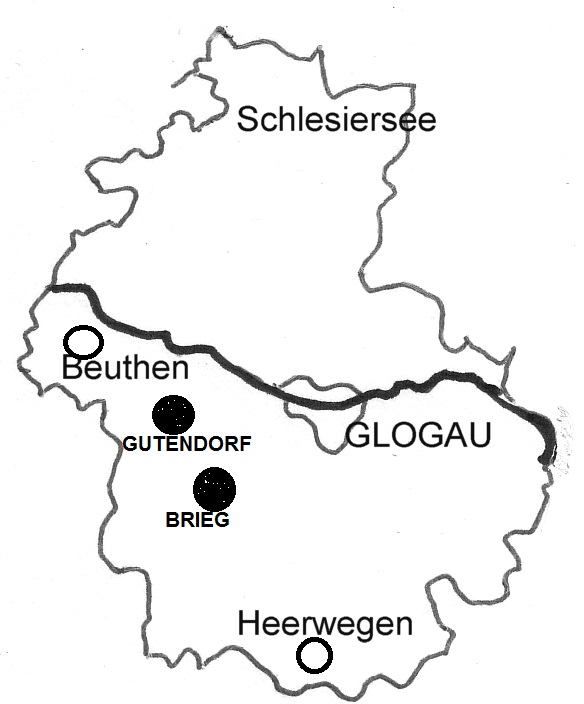 Karte Brieg und Gutendorf
