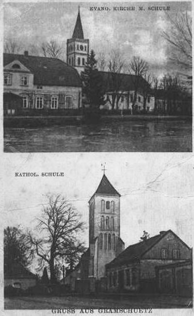 Gramschütz – kath. u. ev.Kirche